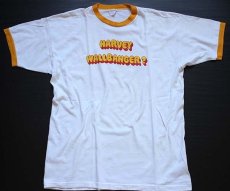 画像3: 60s CHAMPIONチャンピオン プロダクツ HERVEY WALLBANGER? 両面 染み込みプリント リンガーTシャツ 白×黄 (3)