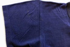 画像6: 70s USA製 RUSSELLラッセル Beverly Hills Cross Country ウイングフット コットンTシャツ ナス紺 フェード M (6)