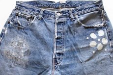 画像3: 60s LEVI'Sリーバイス 501XX ダメージ&ブリーチ カットオフ デニム ショートパンツ w34★ショーツ (3)