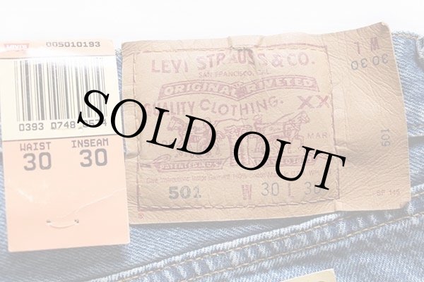 デッドストック☆90s USA製 Levi'sリーバイス 501 デニムパンツ w30