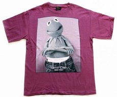 画像2: 90s USA製 Kermit Clein カーミット クライン コットンTシャツ ワインレッド L (2)