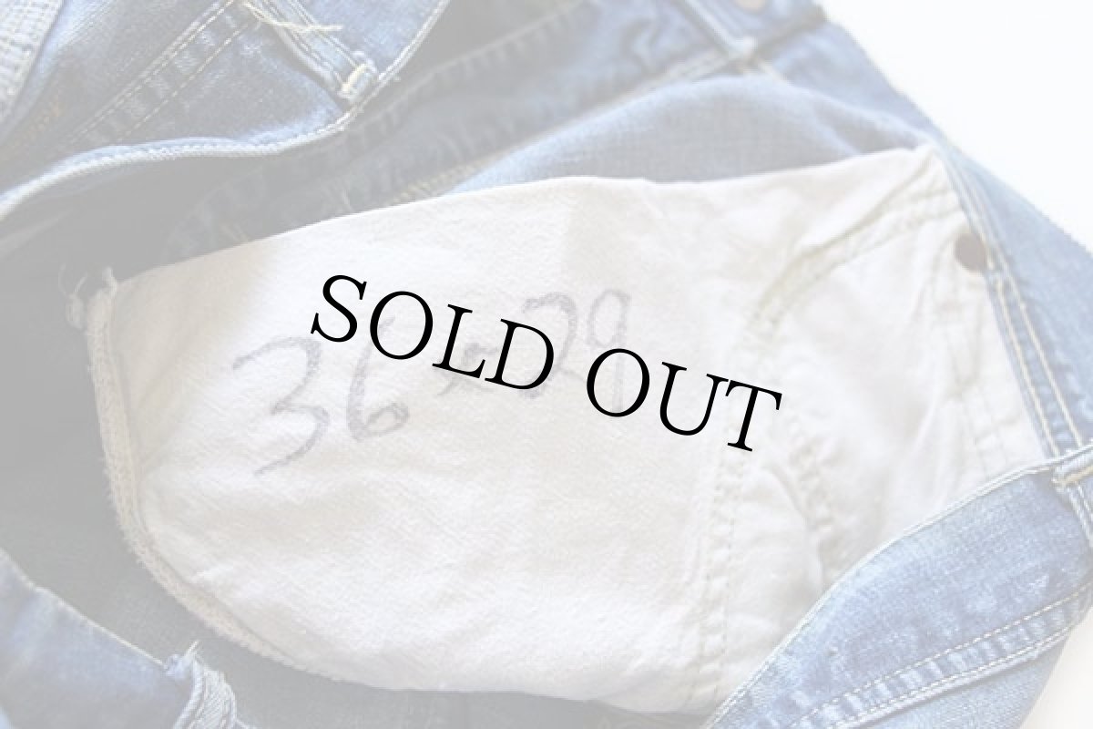 画像6: 60s USA製 Leeリー 191Z JELT DENIMジェルトデニム ペインターパンツ w35 (6)