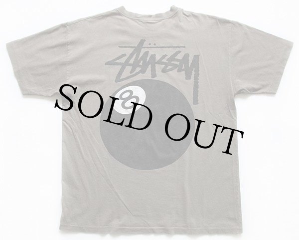 90s オーストラリア製 STUSSYステューシー 黒タグ 8ボール コットンT
