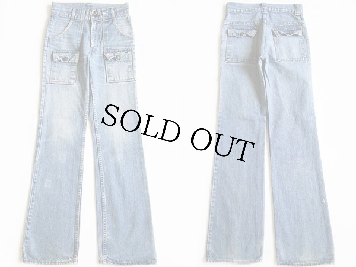 画像4: 70s Levi'sリーバイス 22276 デニム ブッシュパンツ w29 L34 (4)