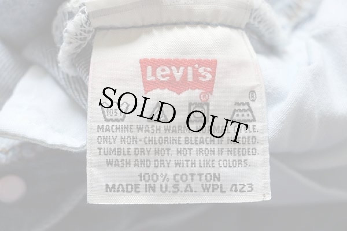画像6: デッドストック★90s USA製 Levi'sリーバイス 501 デニムパンツ w30 L30 (6)