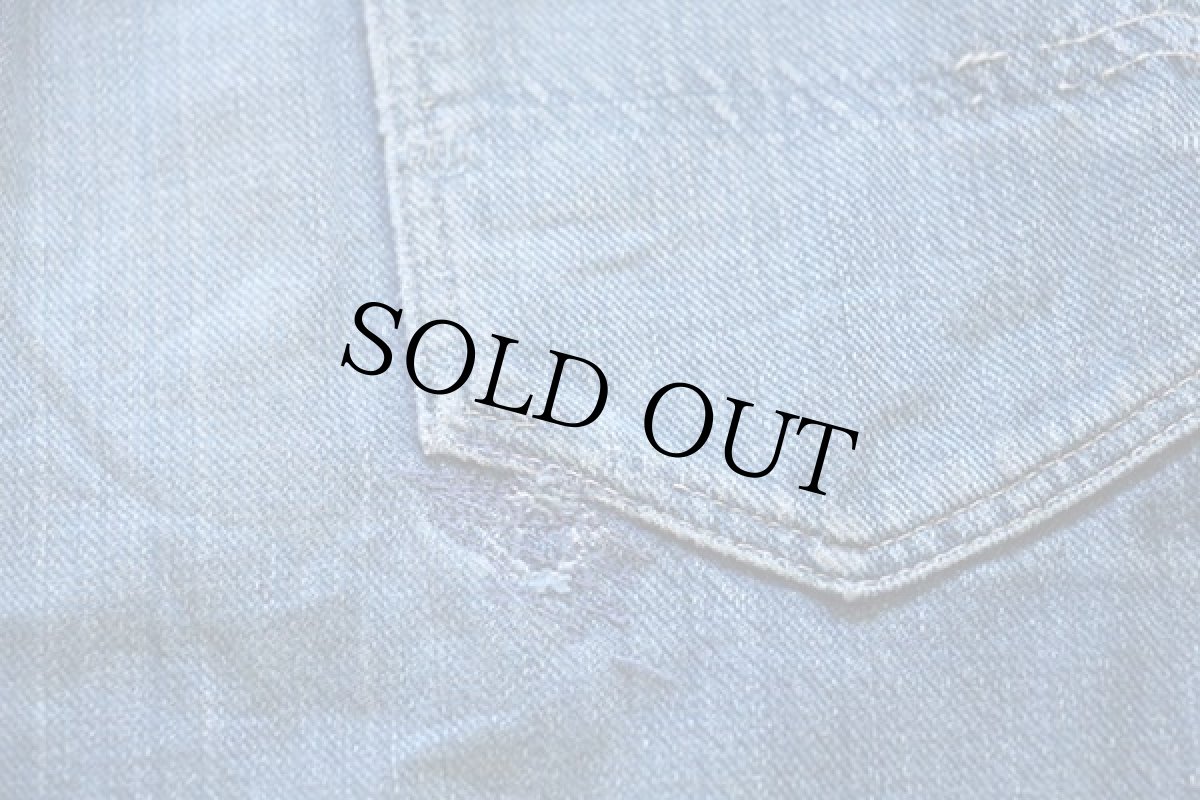 画像9: 60s WESTERN JEANS ダメージ インディゴ デニムパンツ キッズ (9)