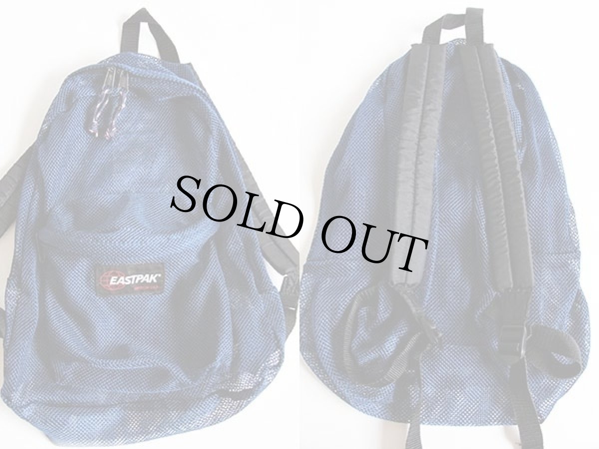 画像2: 90s USA製 EASTPAKイーストパック オールメッシュ リュックサック 紺 (2)