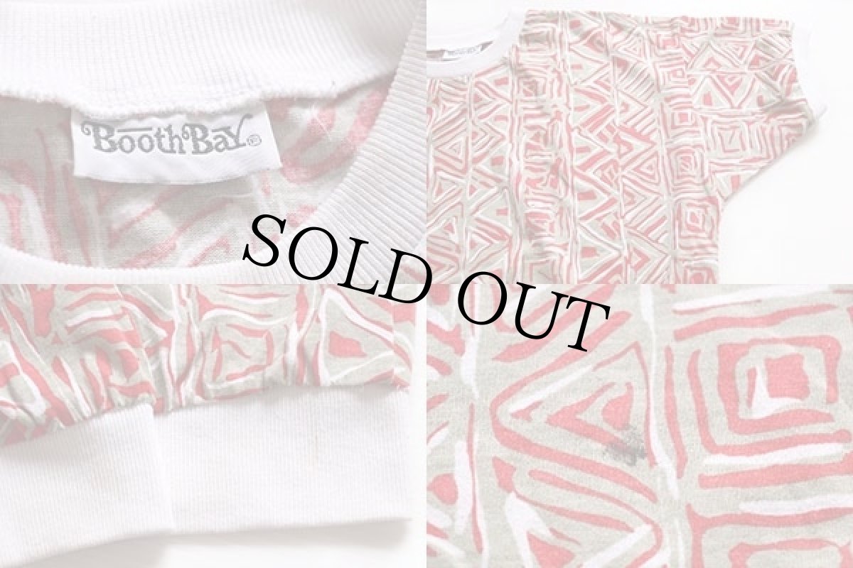 画像3: 80s Booth Bay 総柄 染み込みプリント 半袖 カットソー (3)