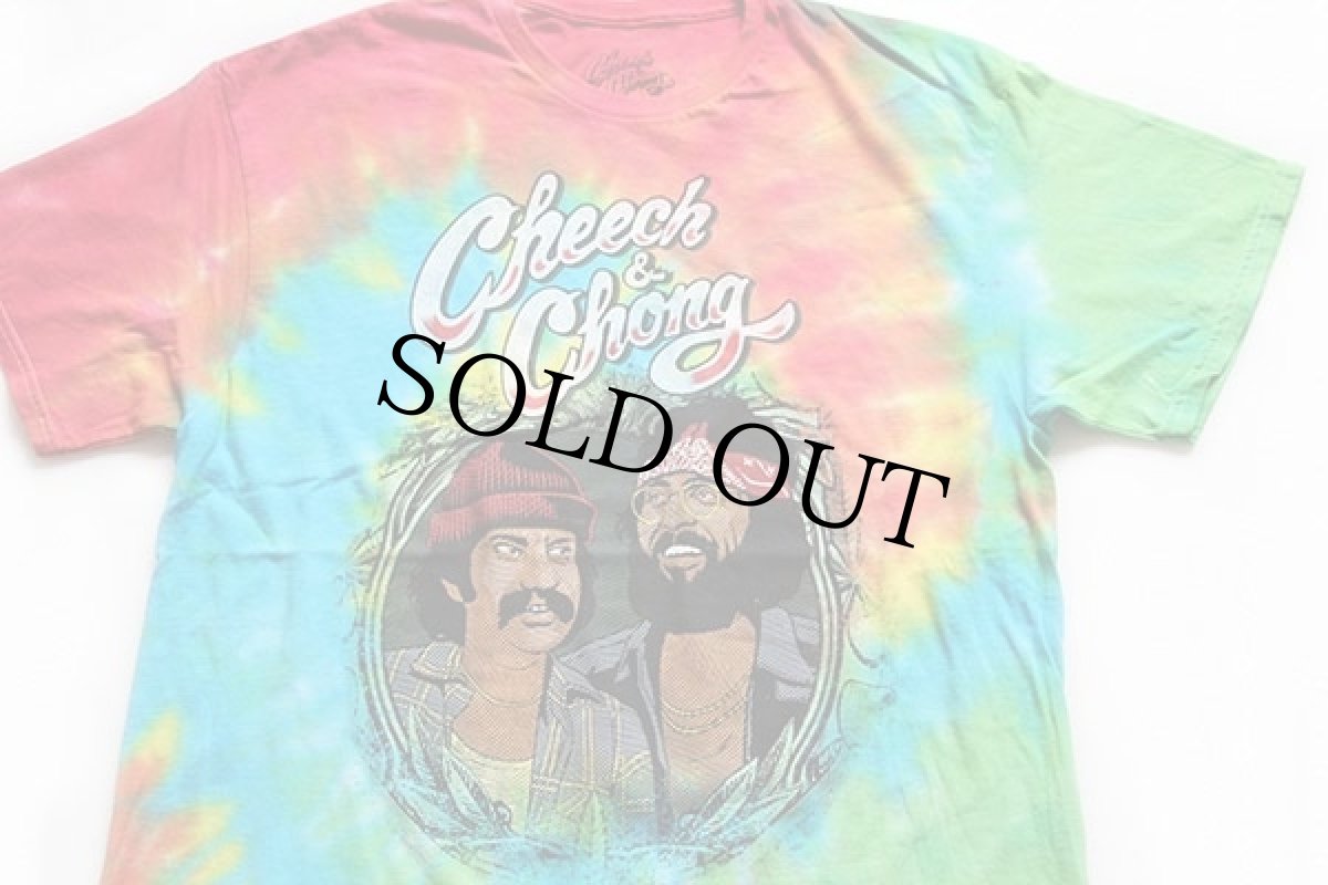 画像1: 未使用★Cheech&Chong チーチ＆チョン タイダイ染め コットンTシャツ XL★チーチョン (1)