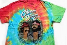 画像1: 未使用★Cheech&Chong チーチ＆チョン タイダイ染め コットンTシャツ XL★チーチョン (1)