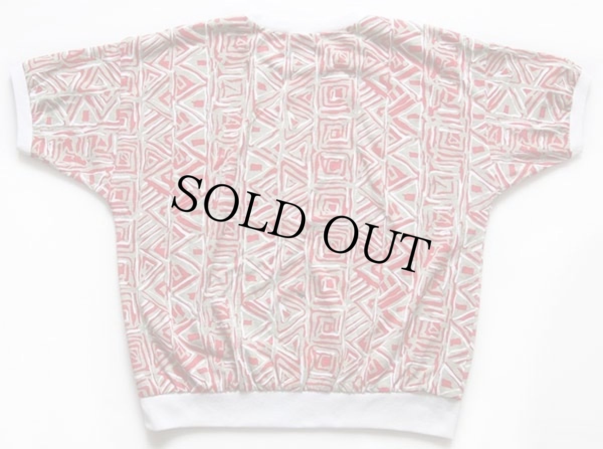 画像2: 80s Booth Bay 総柄 染み込みプリント 半袖 カットソー (2)