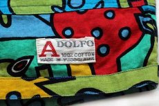 画像8: 80s ADOLFO ポップアート 総柄 染み込みプリント 半袖コットンシャツ&ショートパンツ セットアップ (8)