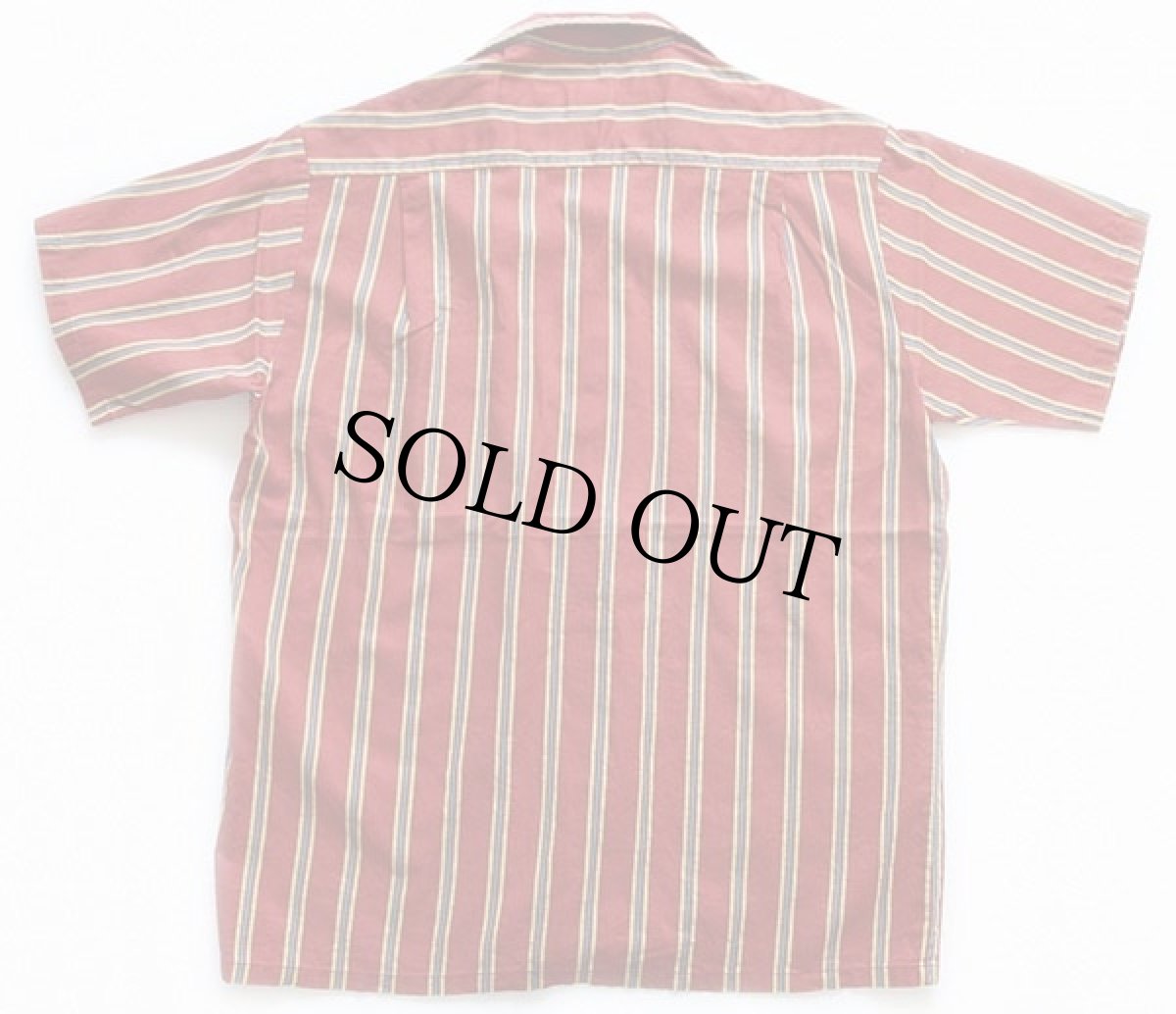 画像2: 60s Penneys TOWNCRAFT マルチストライプ 半袖 コットンシャツ M (2)