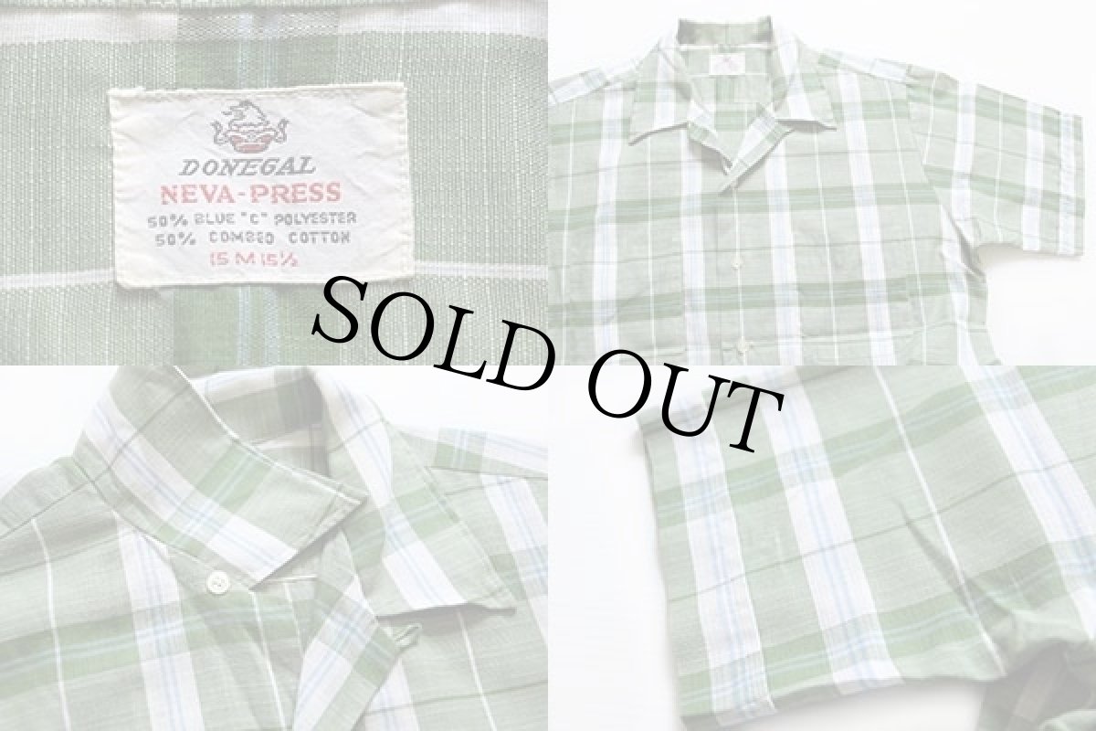画像3: 70s DONEGALL NEVA-PRESS チェック 半袖 シャツ M (3)