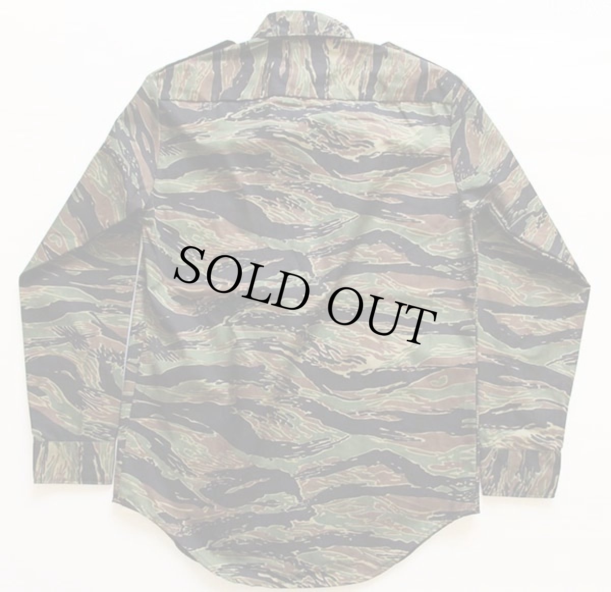 画像3: デッドストック★80s USA製 GUNG HOガンホー タイガーカモ ハンティングシャツ S (3)