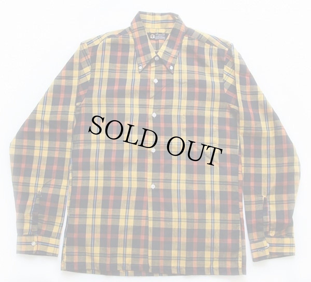 画像2: デッドストック★70s TOWNCRAFT チェック ボタンダウン シャツ ボーイズ18 (2)