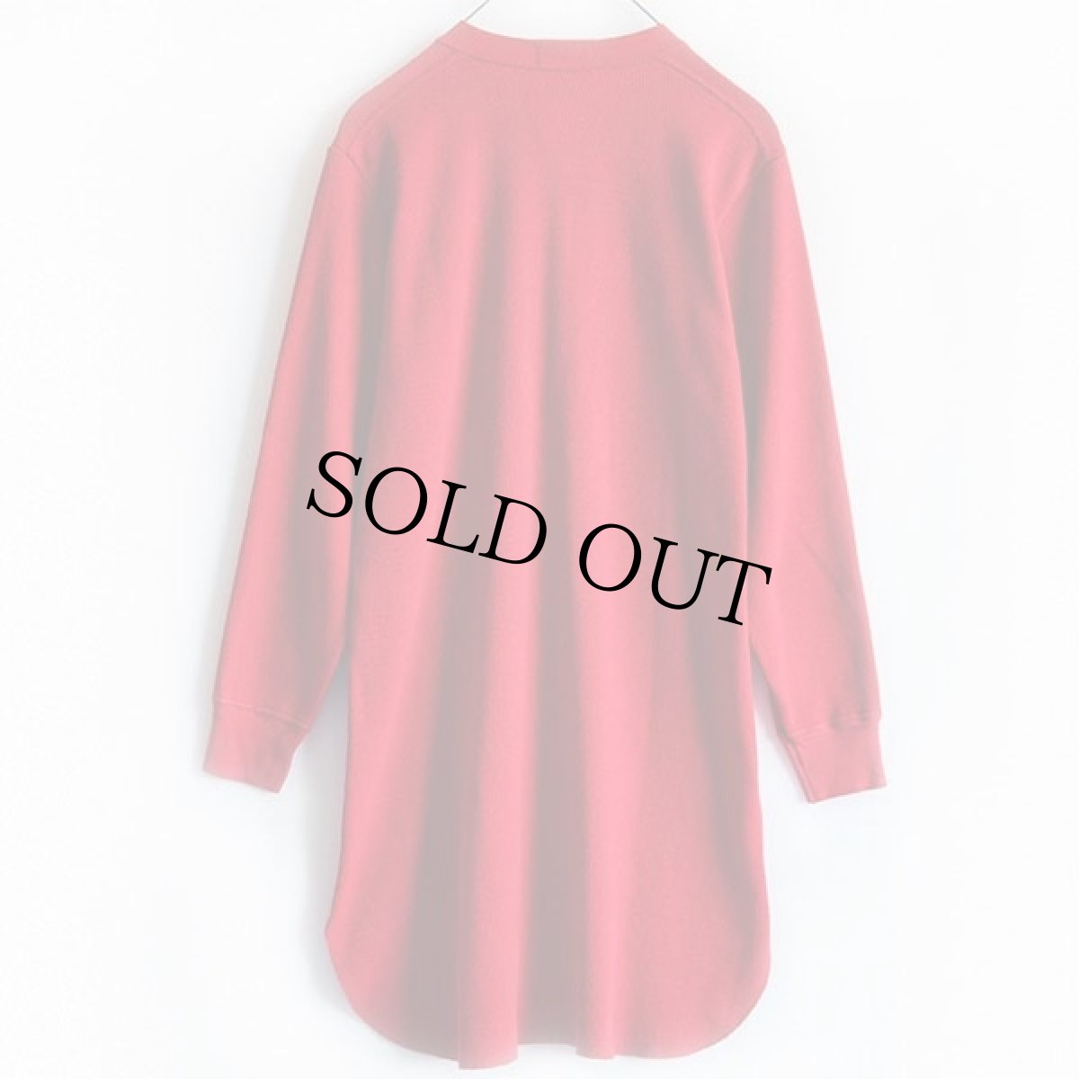 画像2: 80s USA製 BOUNDARY WATERS ヘンリーネック サーマル ワンピース 赤 M (2)