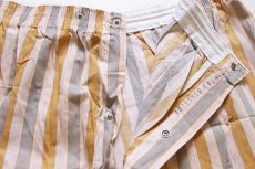 画像7: デッドストック★50s Truval マルチストライプ ノーカラー プルオーバー コットン パジャマ シャツ&パンツ セット XL (7)