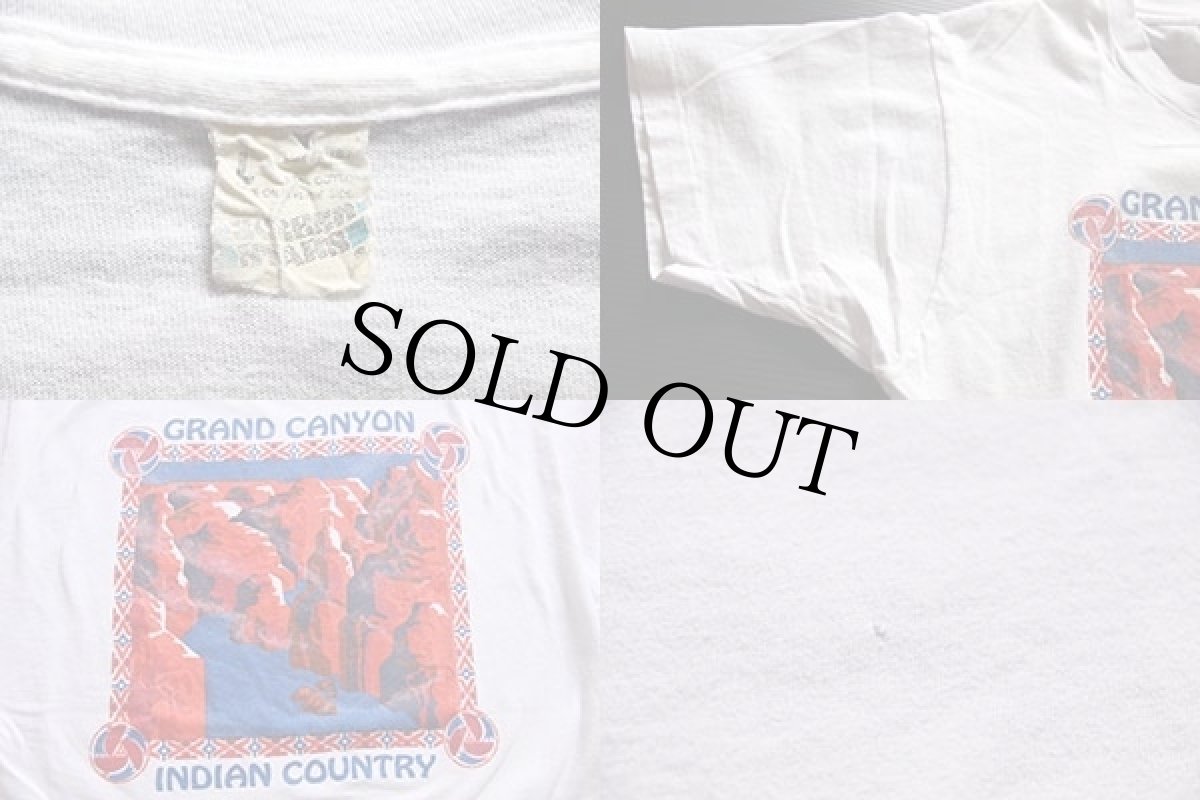 画像3: 80s USA製 GRAND CANYON INDIAN COUNTRY コットンTシャツ 白 L (3)