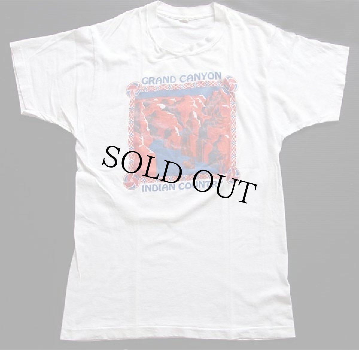 画像2: 80s USA製 GRAND CANYON INDIAN COUNTRY コットンTシャツ 白 L (2)