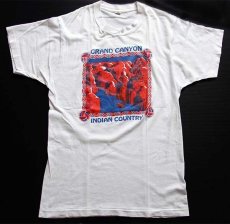 画像2: 80s USA製 GRAND CANYON INDIAN COUNTRY コットンTシャツ 白 L (2)