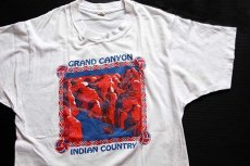 画像1: 80s USA製 GRAND CANYON INDIAN COUNTRY コットンTシャツ 白 L (1)