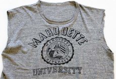 画像1: 70s MARQUETTE UNIVERSITY カットオフ ノースリーブTシャツ 杢グレー (1)