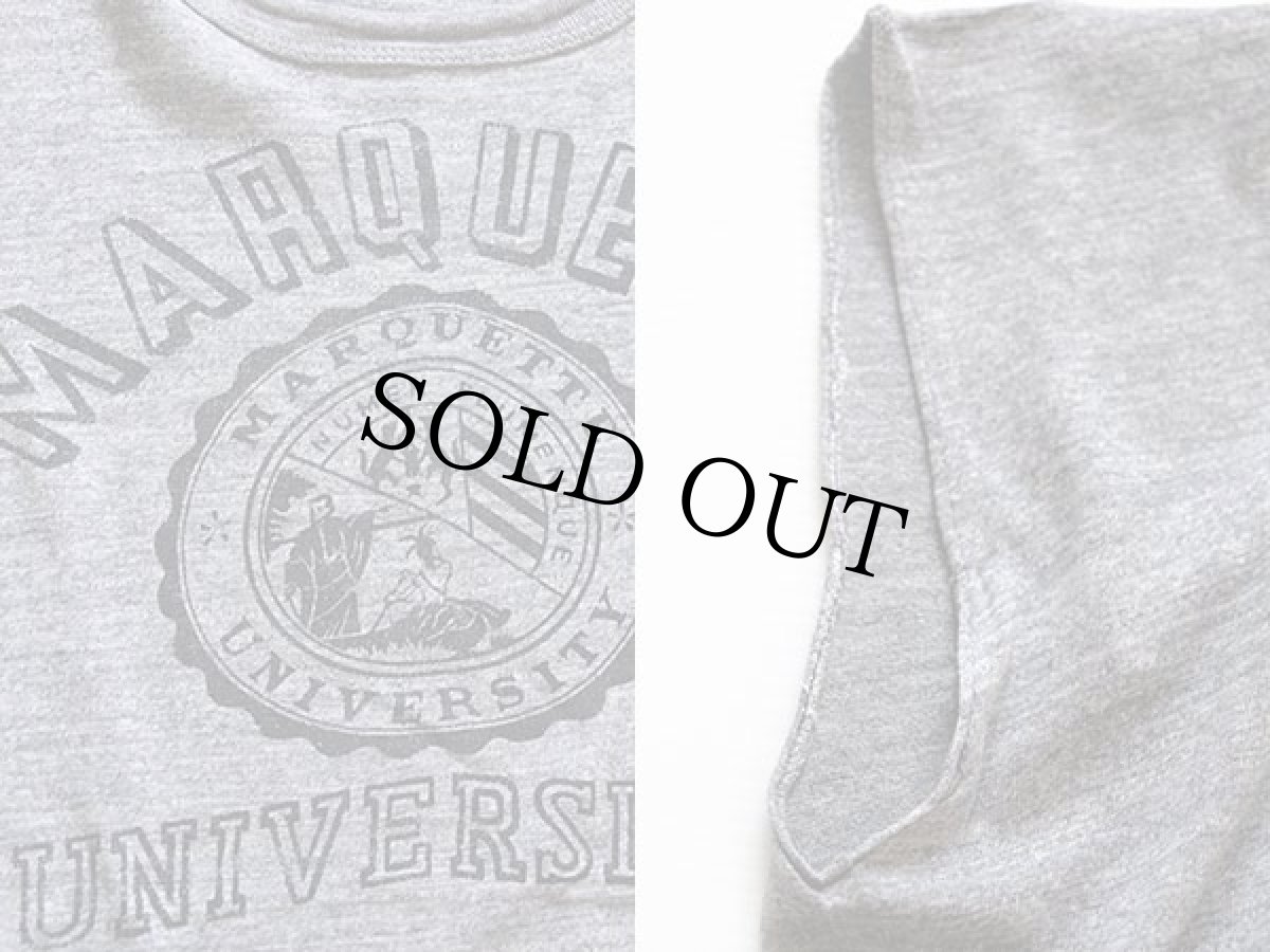 画像3: 70s MARQUETTE UNIVERSITY カットオフ ノースリーブTシャツ 杢グレー (3)