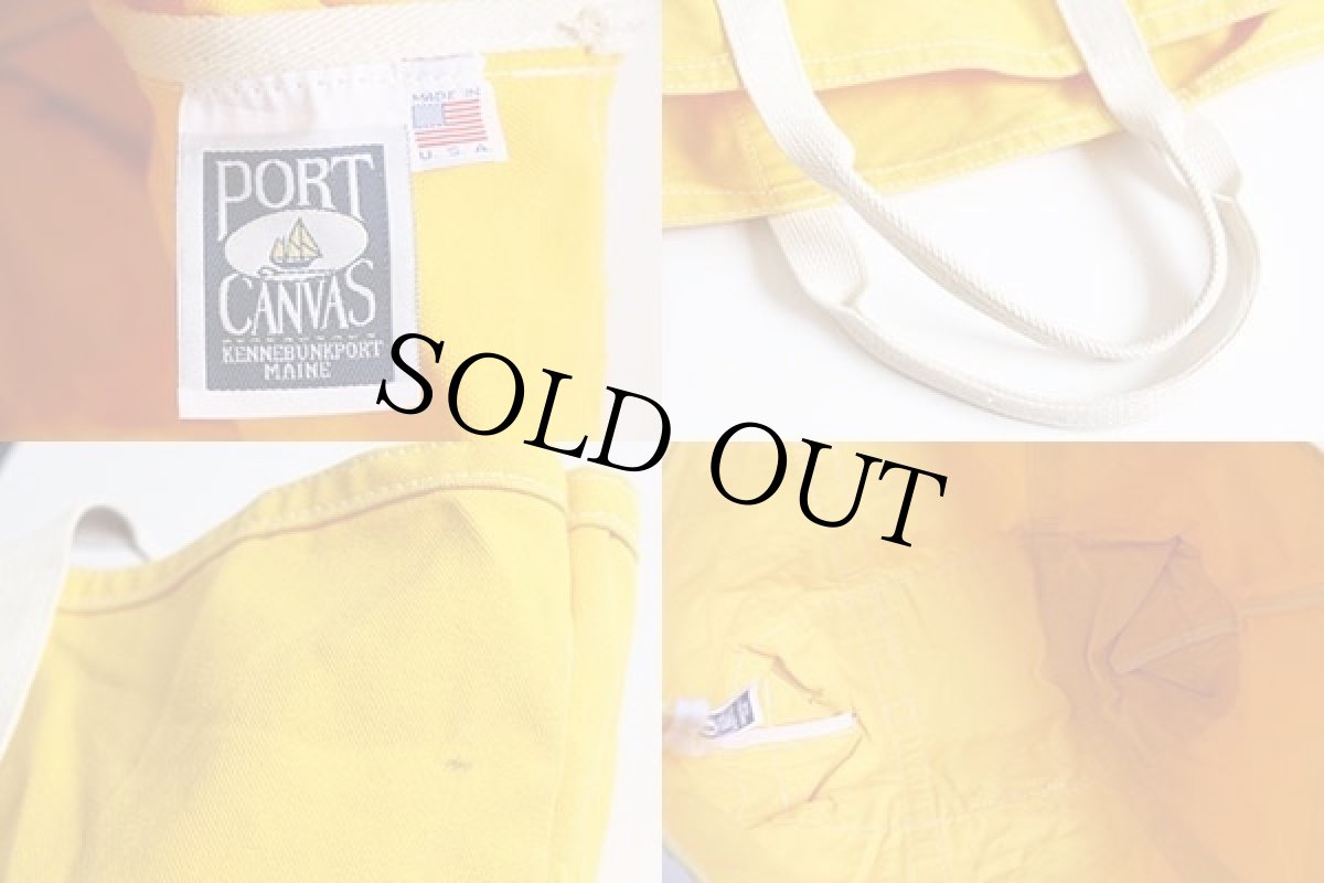 画像4: USA製 PORT CANVAS キャンバス トートバッグ 黄×赤 (4)