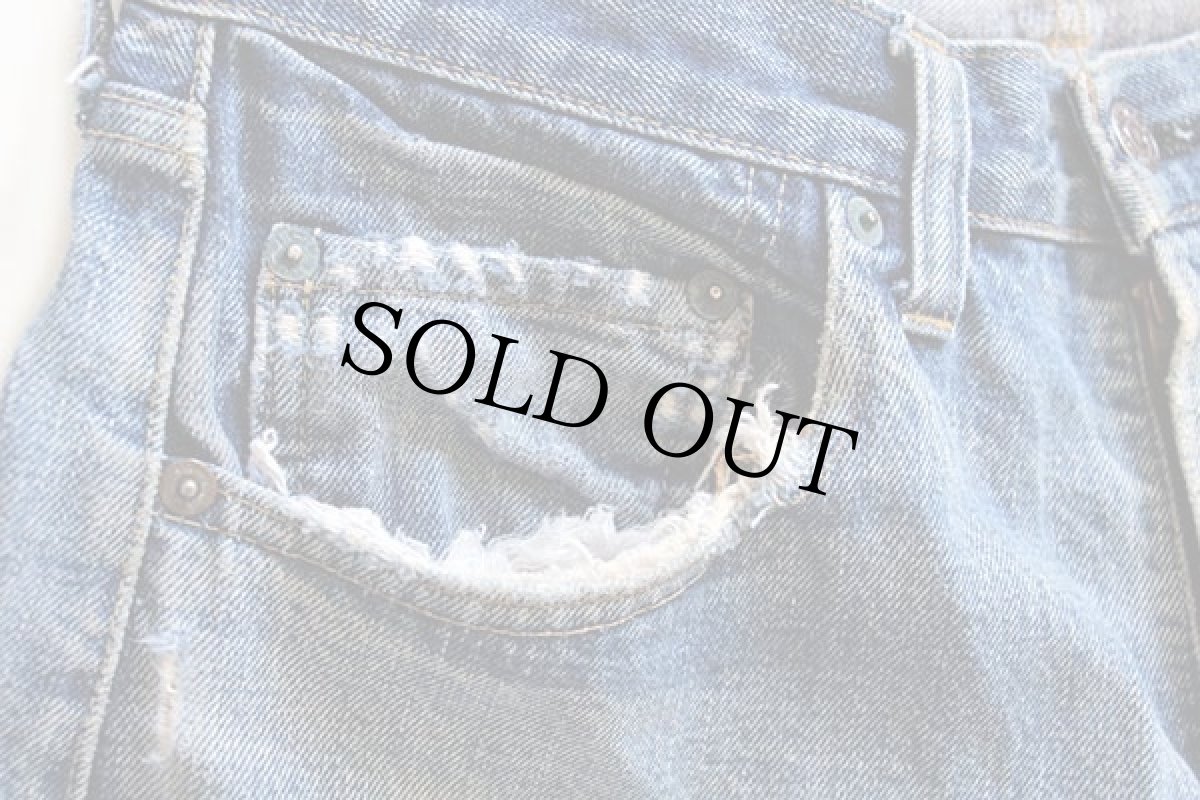 画像9: 70s USA製 Levi'sリーバイス 505 シングル 66前期 耳付き ダメージ デニムパンツ w33 (9)