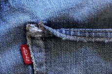 画像4: 70s USA製 Levi'sリーバイス 505 シングル 66前期 耳付き ダメージ デニムパンツ w33 (4)