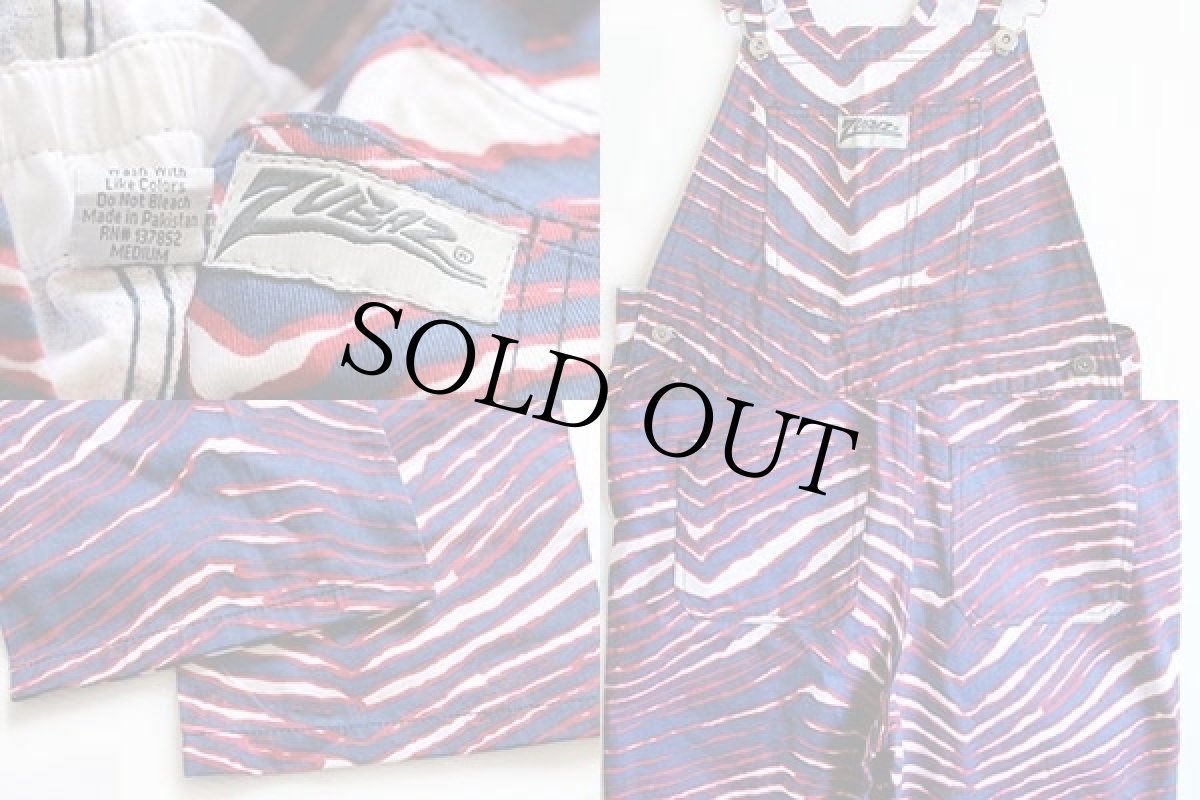 画像3: ZUBAZ ゼブラ柄 コットン オーバーオール M (3)