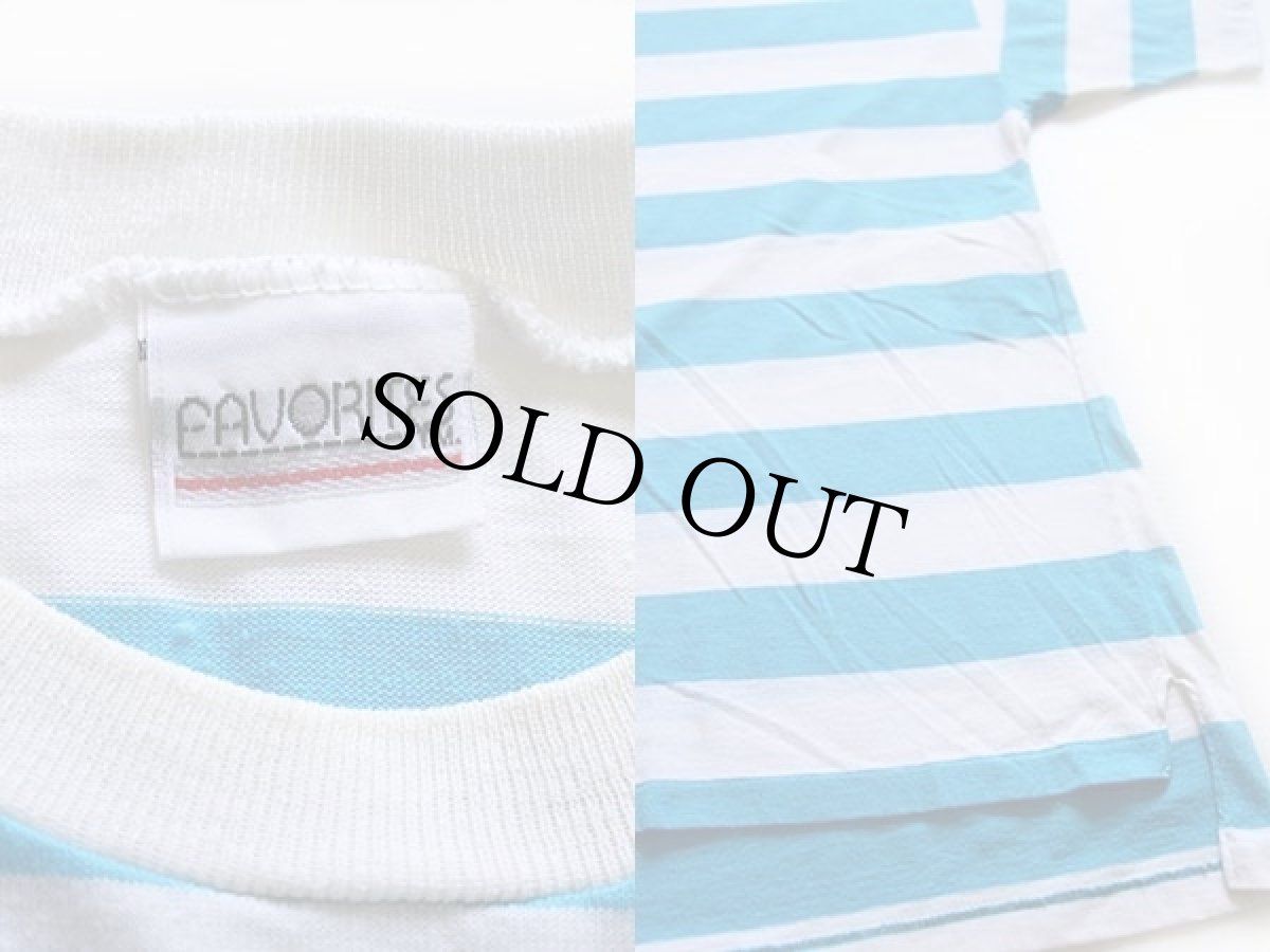 画像3: 80s FAVORITES ボーダー Tシャツ 青×白 (3)