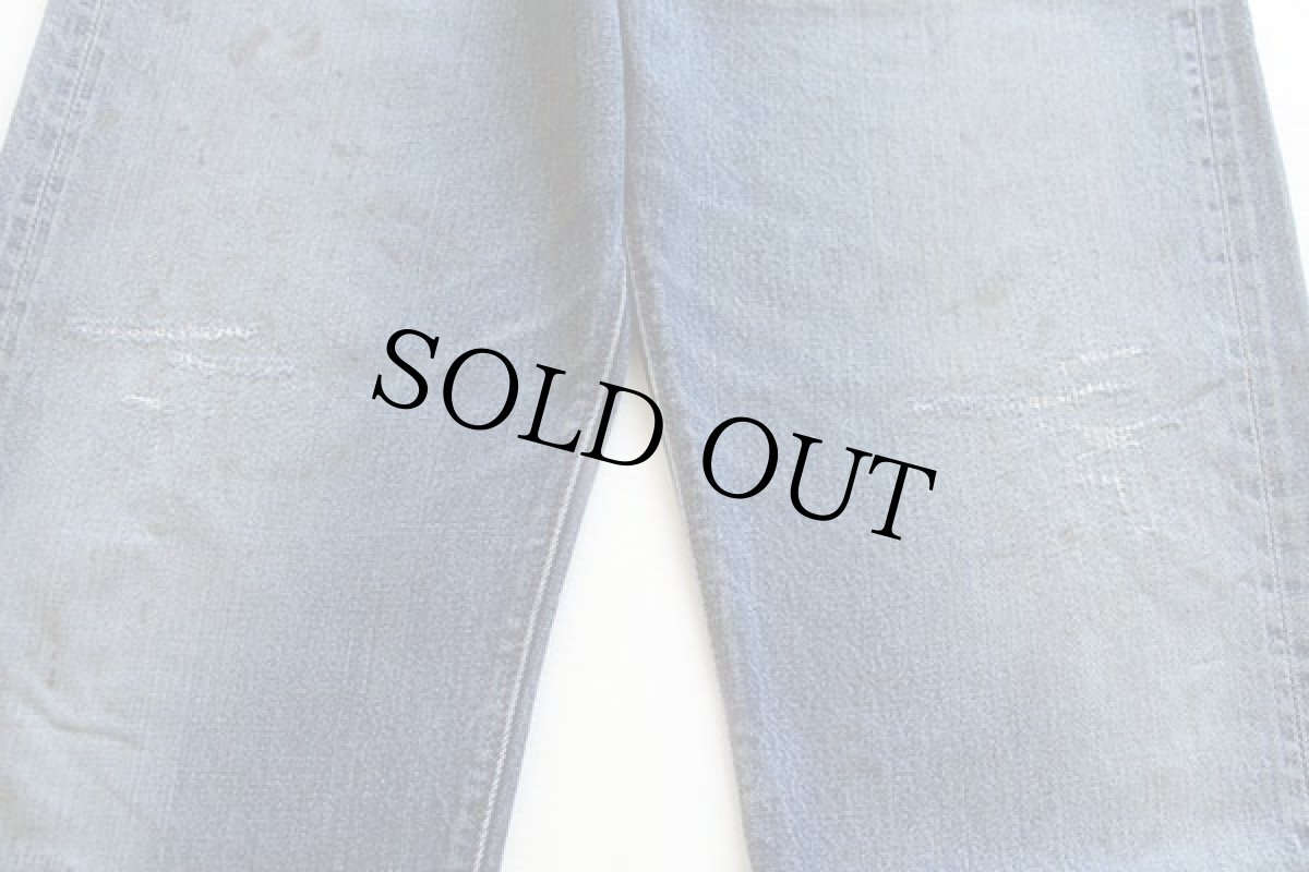 画像8: 60s LEVI'Sリーバイス 501 BIGE パッチワーク リペア デニムパンツ ペンキ飛び w34 (8)