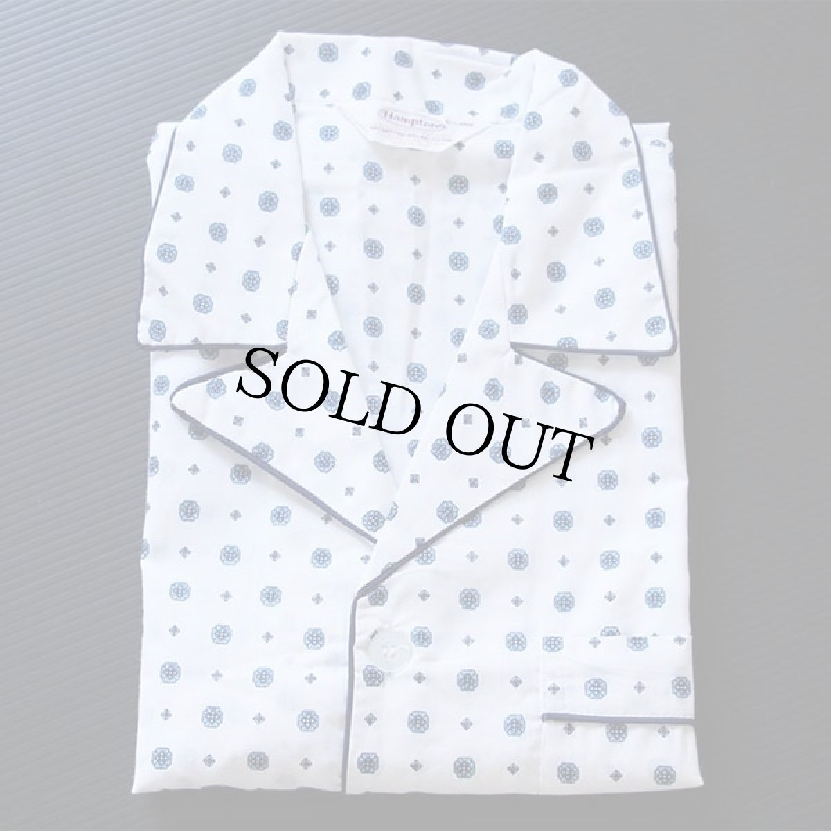 画像1: デッドストック★70s Hampton 小紋柄 総柄 パジャマシャツ L (1)