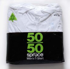画像1: デッドストック★70s USA製 mayo SPRUCE 無地 クルーネック Tシャツ 白 XL 3パック (1)