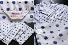 画像4: デッドストック★70s Hampton 小紋柄 総柄 パジャマシャツ L (4)