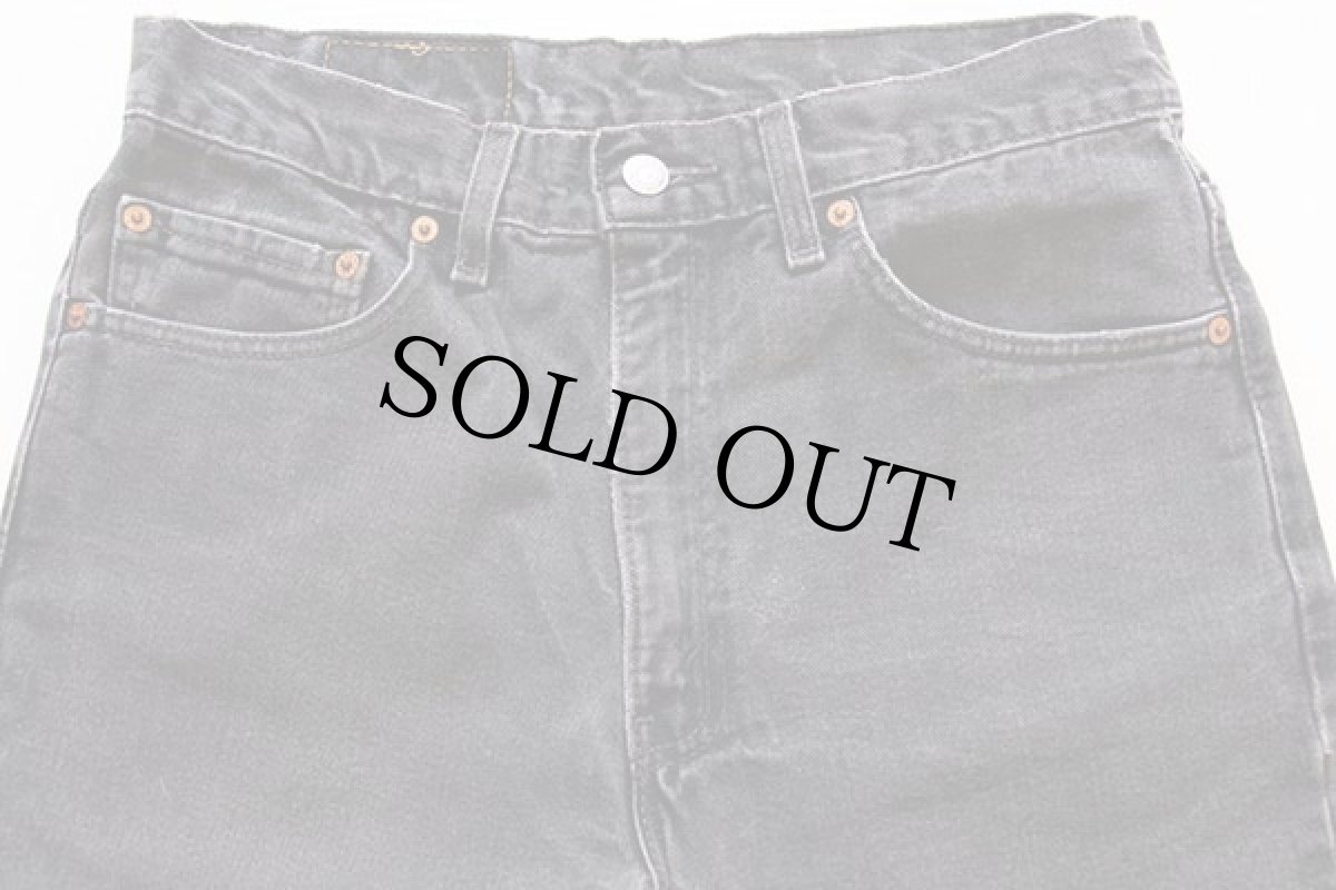 画像2: 00s USA製 Levi'sリーバイス 517 ブラック デニムパンツ w33 L32★ブーツカット (2)