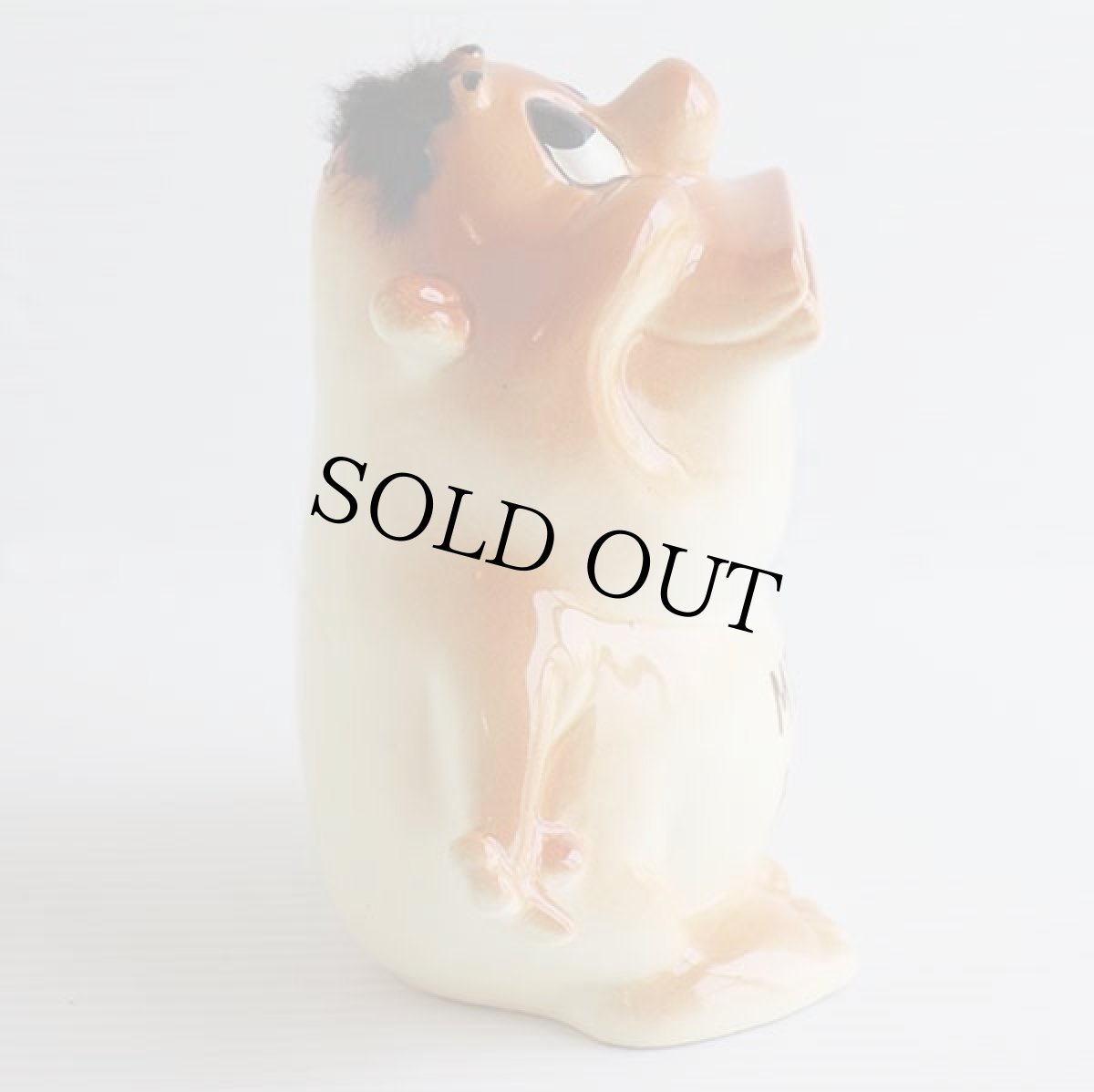 画像3: 60s 日本製 MONEY HUNGRY サイコセラミック メッセージ バンク★貯金箱 (3)