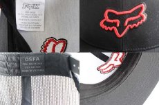 画像3: 未使用★FOX HEAD ロゴ刺繍 メッシュキャップ 黒 (3)