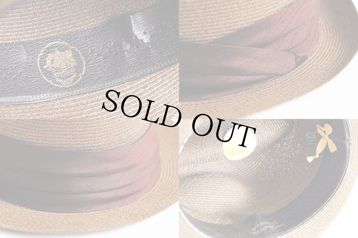 画像3: ビンテージ STETSONステットソン 中折れ ストローハット 茶 7 1/8★麦わら帽子 (3)