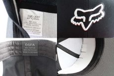 画像3: 未使用★FOX HEAD ロゴ刺繍 ツートン ベースボールキャップ 黒×赤 (3)