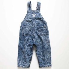 画像2: 90s USA製 OSHKOSH B'GOSH ケミカルウォッシュ デニム オーバーオール 24M★サロペット アシッド (2)