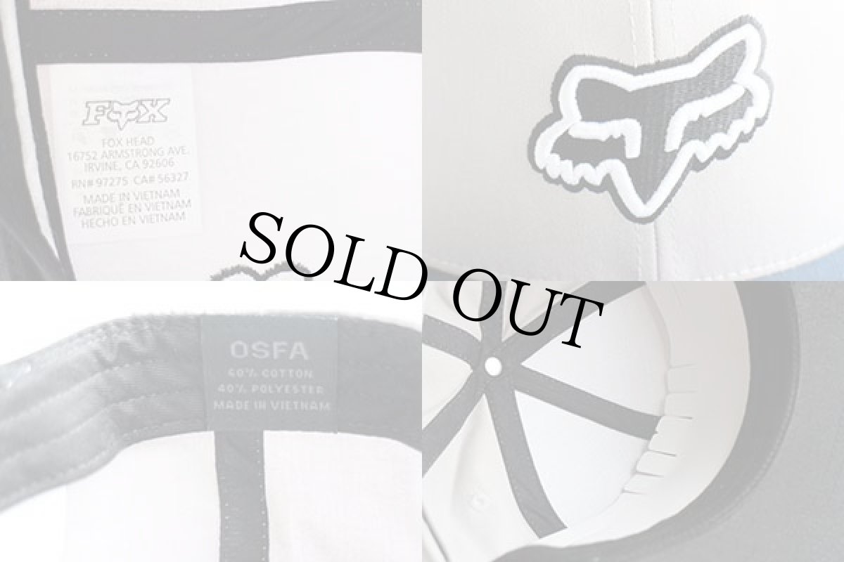 画像3: 未使用★FOX HEAD ロゴ刺繍 ツートン ベースボールキャップ グレー×紺 (3)