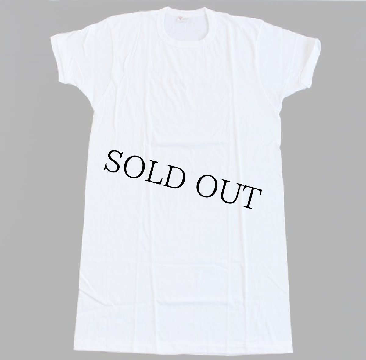 画像2: デッドストック★50s PENNEY'S TOWNCRAFT 無地 バインダーネック コットンTシャツ 白 42 (2)