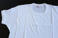 画像1: デッドストック★50s PENNEY'S TOWNCRAFT 無地 バインダーネック コットンTシャツ 白 42 (1)