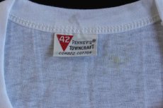 画像4: デッドストック★50s PENNEY'S TOWNCRAFT 無地 バインダーネック コットンTシャツ 白 42 (4)