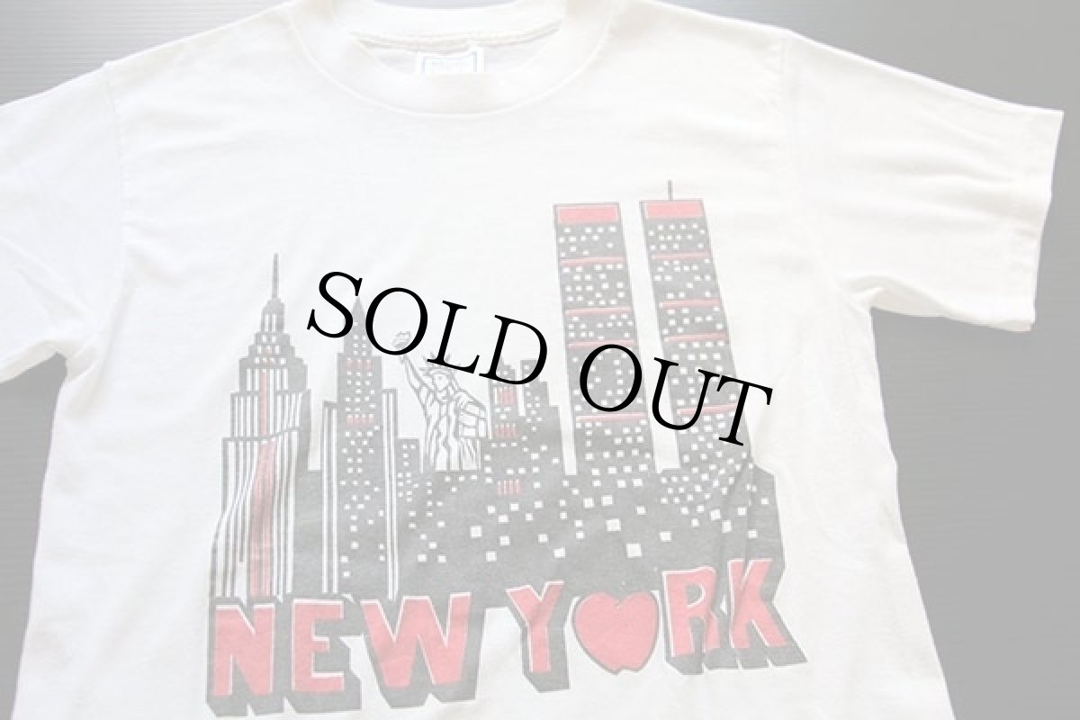 画像1: 80s USA製 NEW YORK Tシャツ 白 M (1)