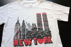 画像1: 80s USA製 NEW YORK Tシャツ 白 M (1)