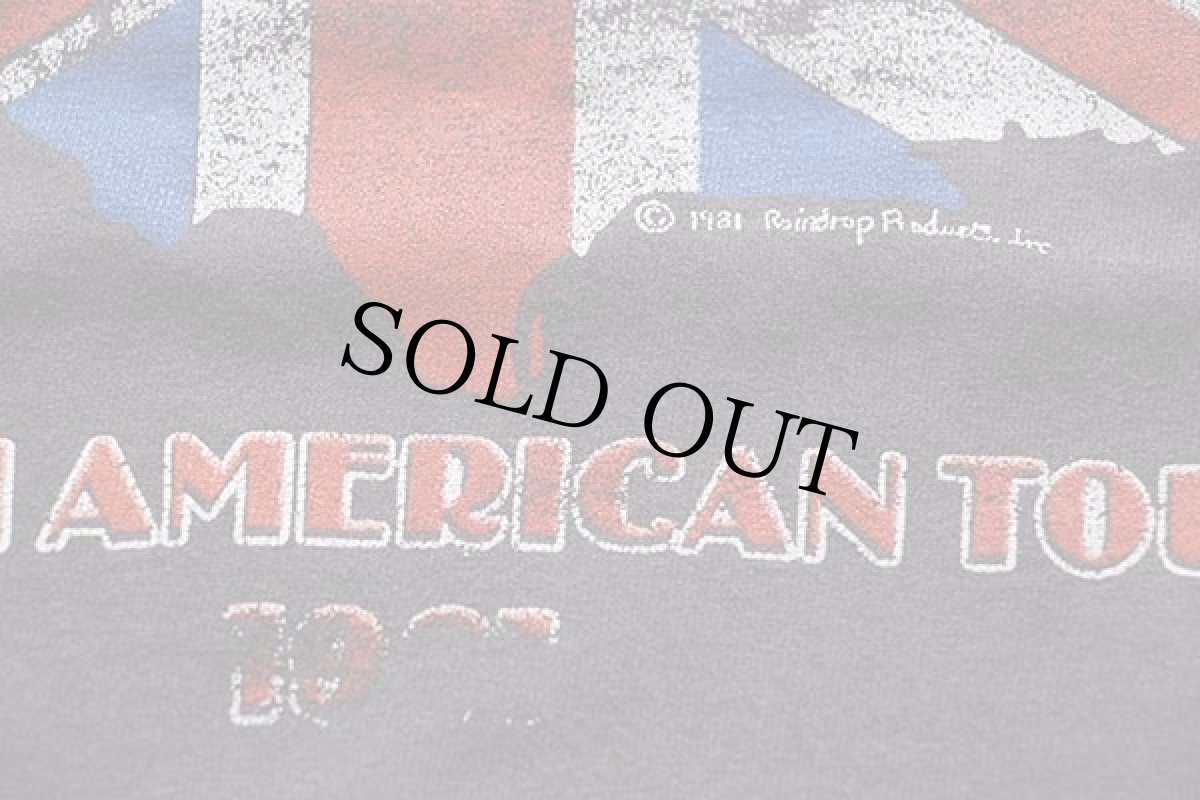 画像5: 90s The Rolling Stones ローリングストーンズ NORTH AMERICAN TOUR 1981 コットン バンドTシャツ 炭黒 S (5)